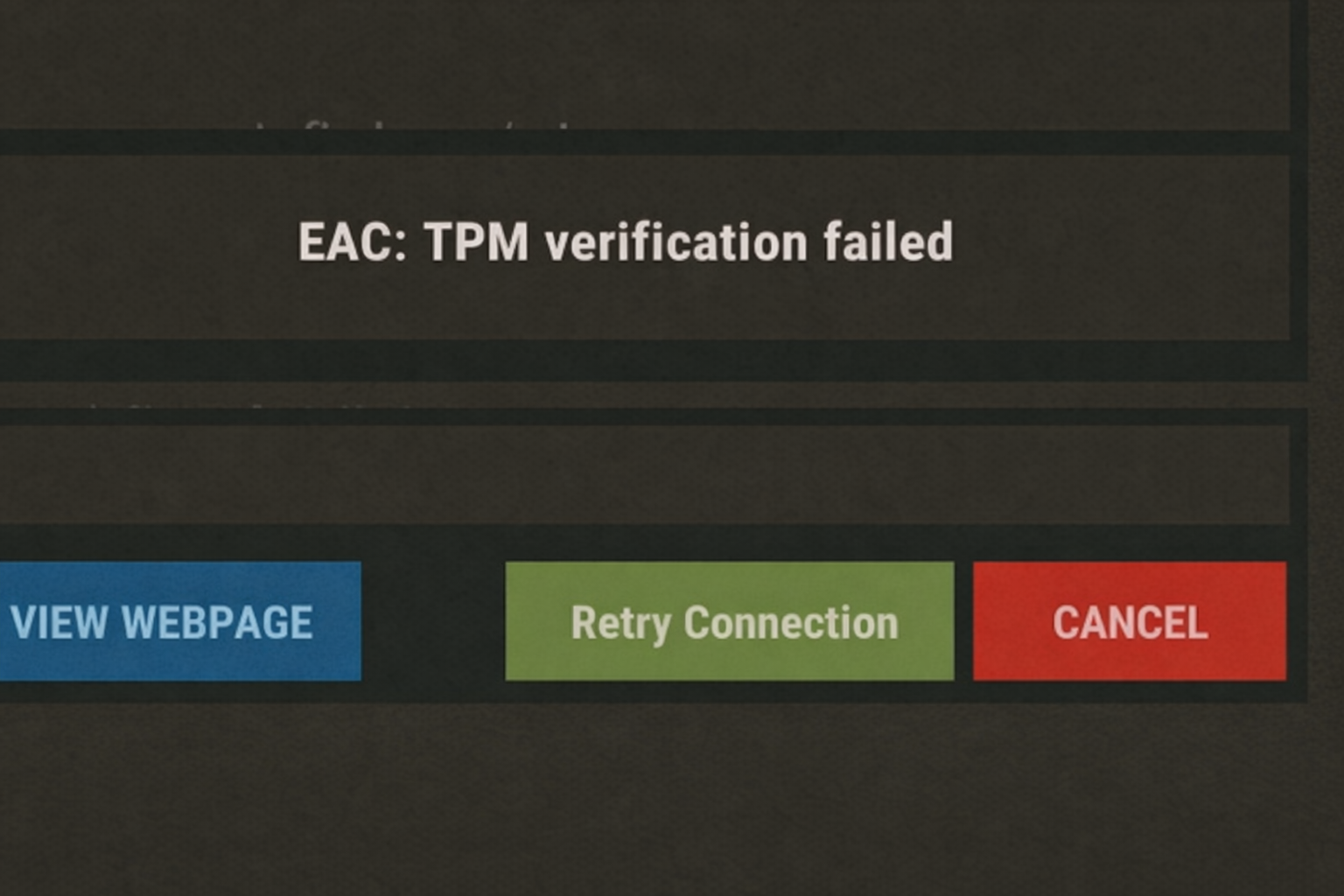 EAC TPM verification failed в Rust — как исправить ошибку TPM / Secure Boot