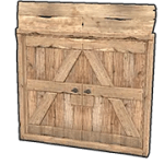 Double wooden door